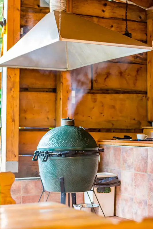 Canva Big egg grill device. Smoking grill in the restaurant. The kamado grill. 1